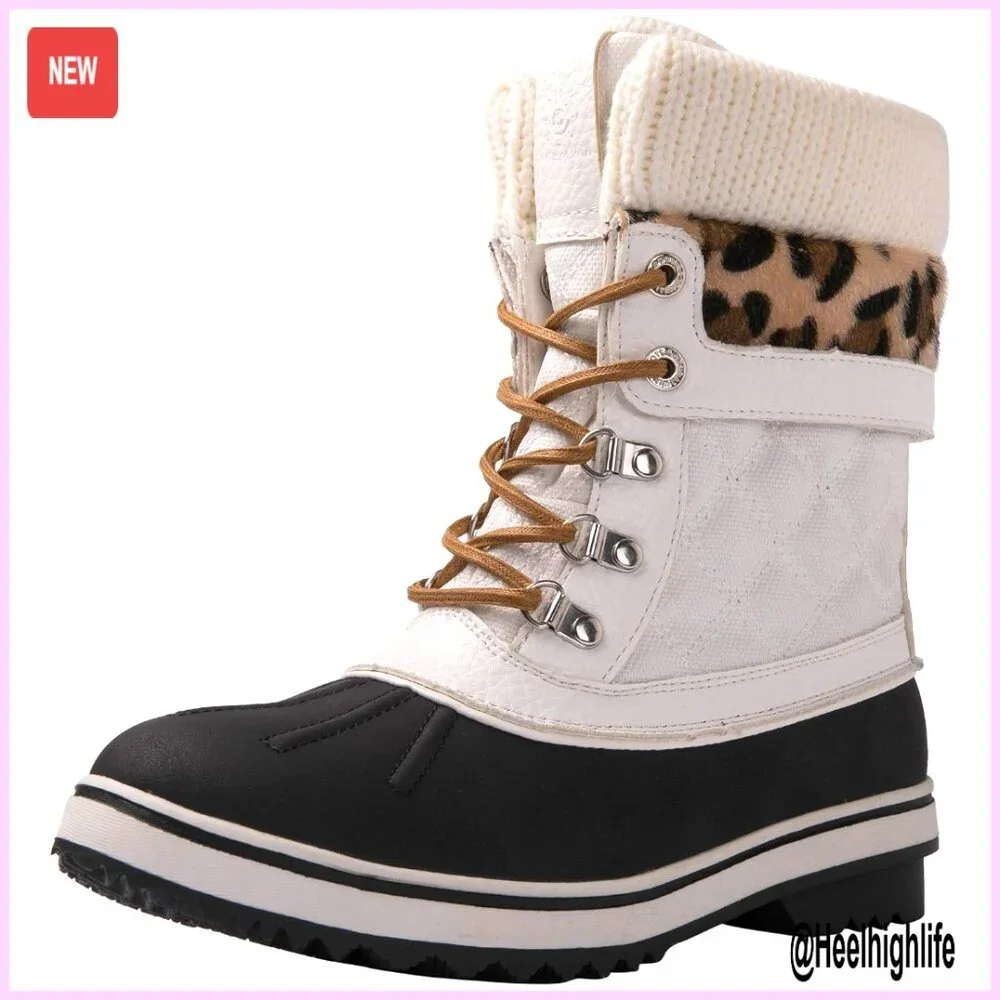 Waterproof Winter Snow Boots Women's Thermolite Insulation -15F Slip Resistant